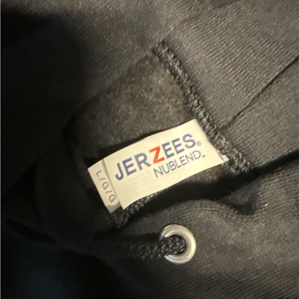 Jerzees Nublend Black Hoodie Sweatshirt Unisex Size Large - Picture 2 of 4
